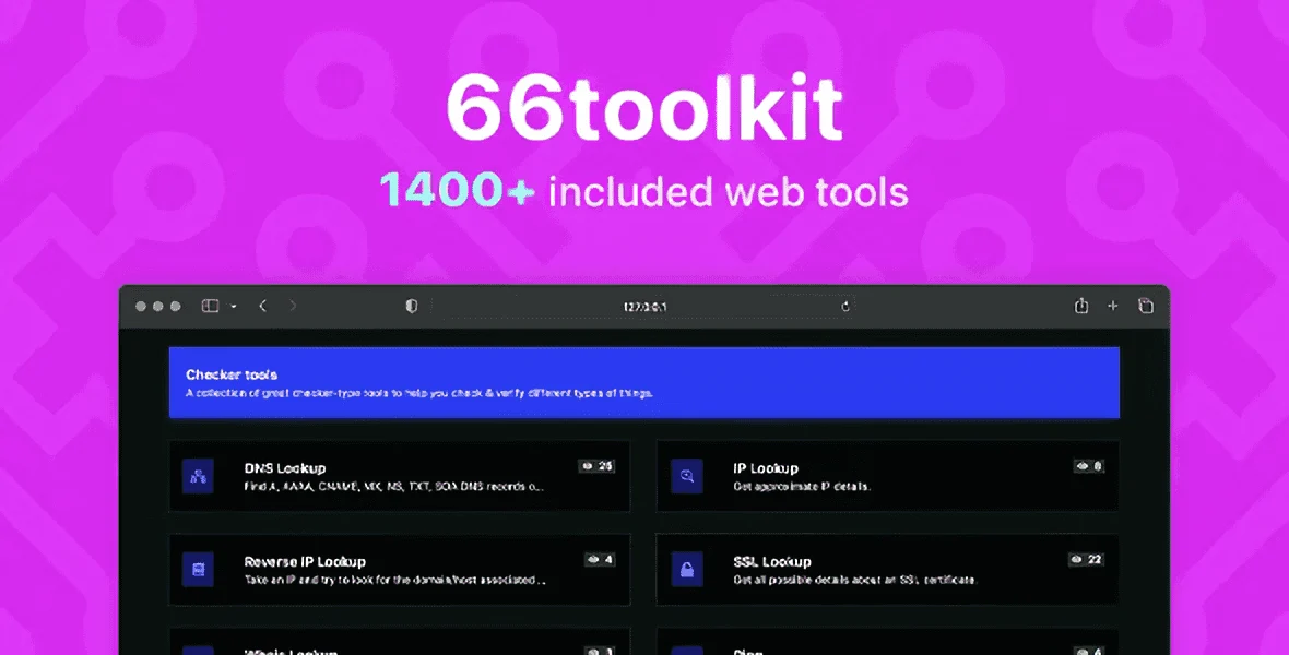 66toolkit – Ultimate Web Tools System PHP Script