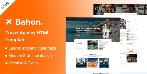 Bahon – Travel Agency HTML5 Template