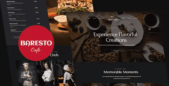 Baresto – Cafe, Bar and Restaurant Website Template HTML
