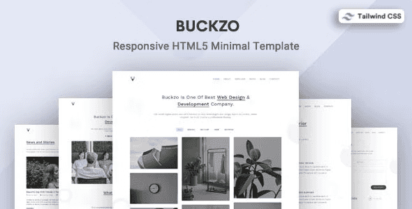 Buckzo – Minimal Tailwind CSS 3 Template