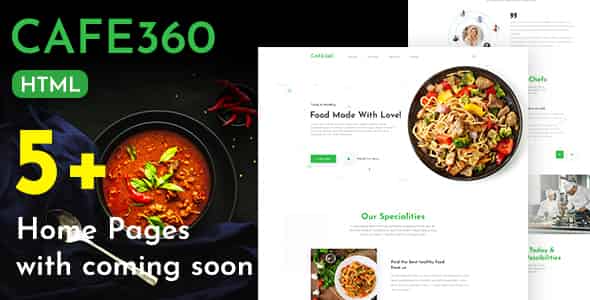 Cafe360 – Restaurant & Fast Food Template HTML