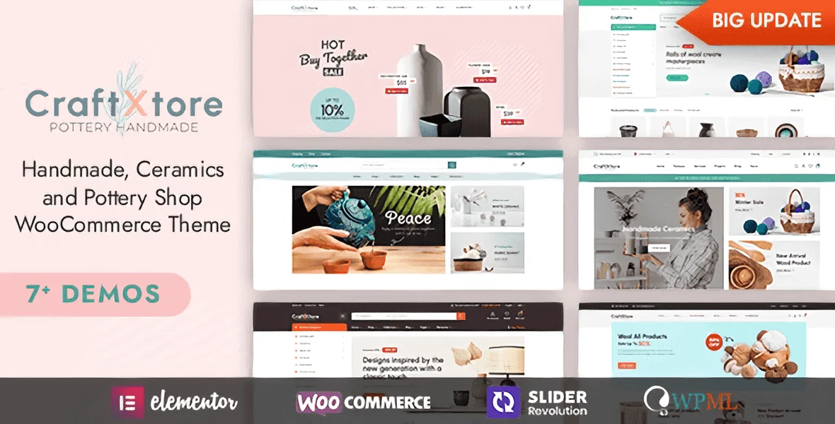 CraftXtore – Handmade, Ceramics and Pottery Shop WooCommerce Theme WordPress