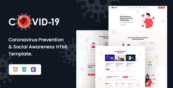 Covid-19 – Coronavirus Medical Prevention Template HTML