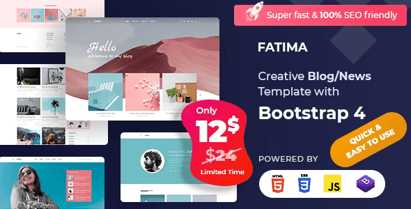 Fatima – Personal Blog Template HTML