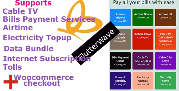 Flutterwave Payment Solutions and Bills Payment Services WordPress
