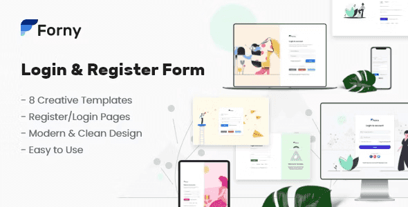 Forny – Login and Register Form Template HTML