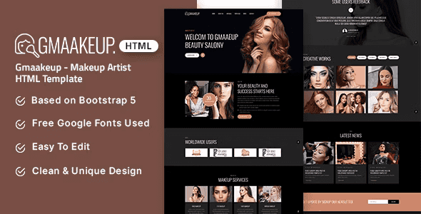Gmaakeup – Makeup Artist HTML Template
