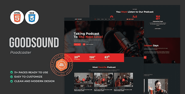 Goodsound – Podcaster HTML Template