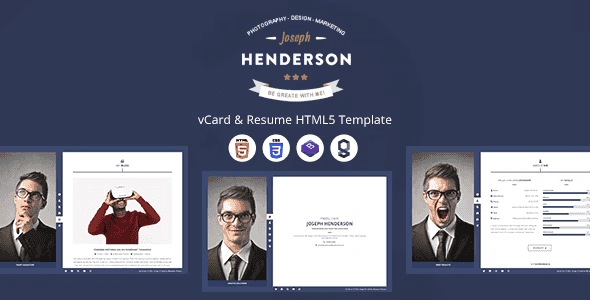 Henderson – vCard & Resume HTML5 Template
