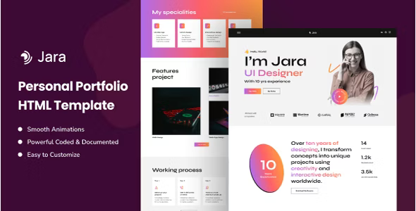 Jara – Personal Portfolio HTML Template