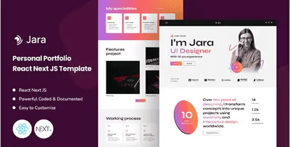 Jara – Personal Portfolio React NextJS Template