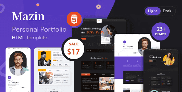 Mazin – Personal Portfolio HTML Template