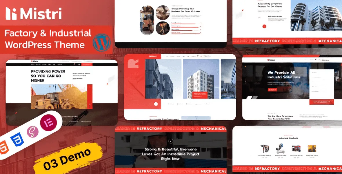 Mistri – Factory & Industrial WordPress Theme