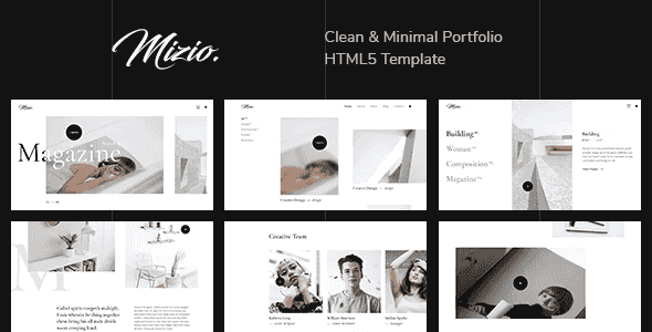 Mizio – Clean & Minimal Portfolio HTML5 Template