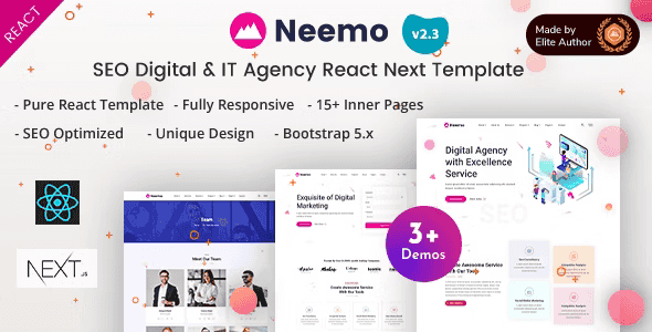 Neemo – SEO Marketing & IT Agency React Next Template