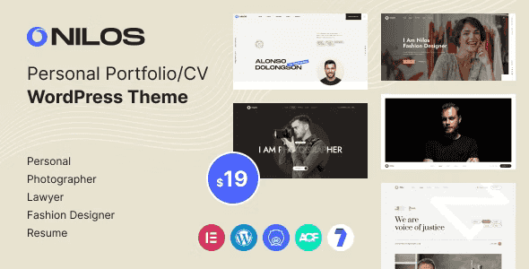 Nilos – Personal Portfolio WordPress Theme