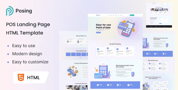 Posing – Point of Sale Landing Page HTML Template