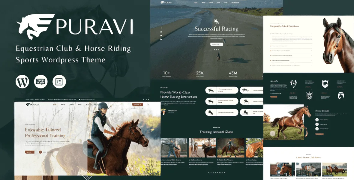 Puravi – Equestrian Club & Horse Riding Sports Theme WordPress