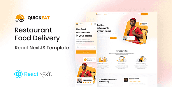 QuickEat – React Food Delivery NextJS Template