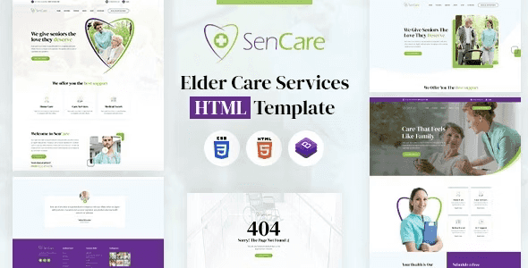 SenCare – Elderly Home & Senior Care HTML Template
