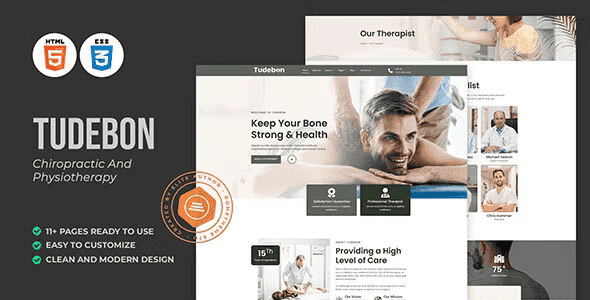 Tudebon – Chiropractic & Physiotherapy HTML Template