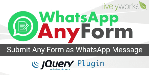 WhatsApp AnyForm – Submit Form as WhatsApp Message – WhatsApp Contact Form – jQuery Plugin
