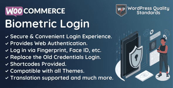 WooCommerce Biometric Login – Fingerprint – Web Authentication (WebAuthn) WordPress