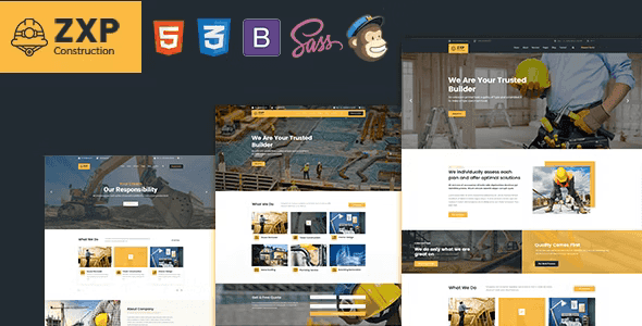 ZXP – Construction HTML Template