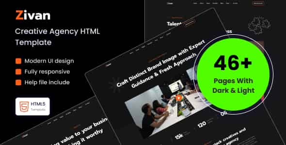 Zivan – Creative Agency Template HTML