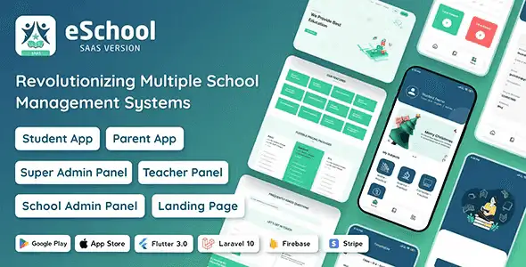 eSchool – Virtual School Management System Flutter App with Laravel Admin Panel