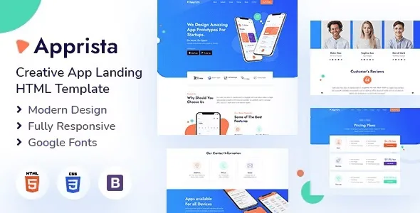 Apprista – Creative App Landing HTML Template