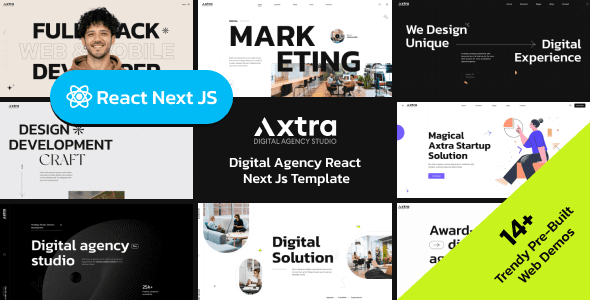 Axtra – Digital Agency Portfolio Template HTML