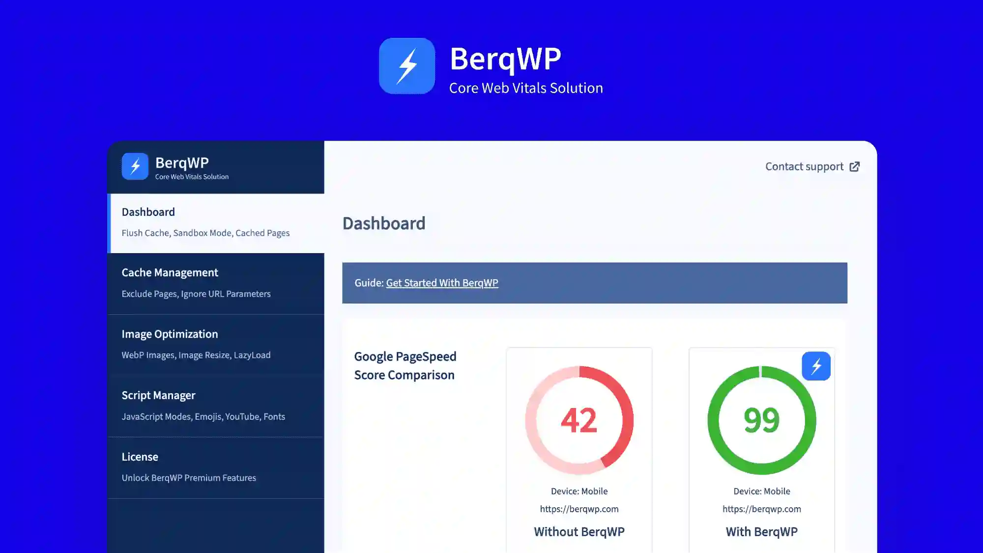 BerqWP – WordPress Speed & Core Web Vitals Optimization Plugin