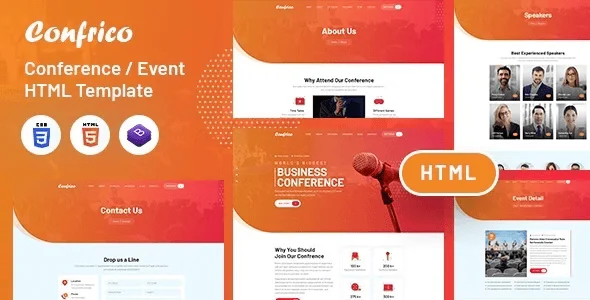 Confrico – Event & Conference HTML Template