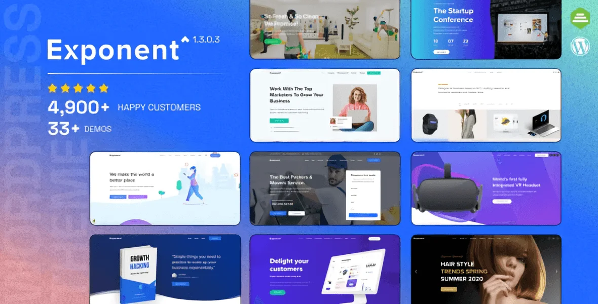 Exponent – Modern Multi-Purpose Business Theme WordPress
