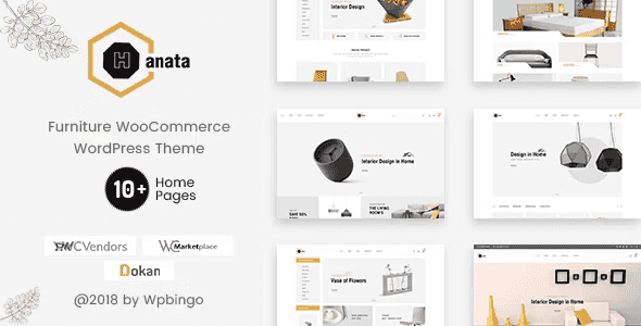 Hanata – Marketplace WooCommerce Furniture Theme WordPress
