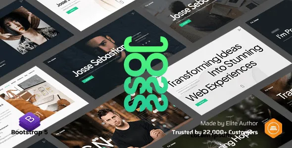 Joss – Personal Portfolio CV Resume One Page Template HTML