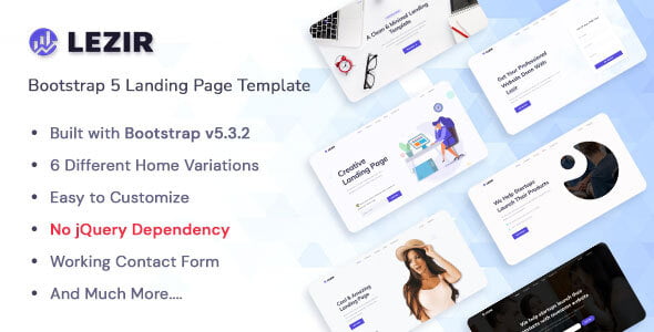 Lezir – Bootstrap 5 Landing Page Template HTML