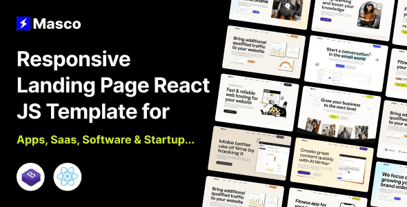 Masco – Saas Software Startup React Template