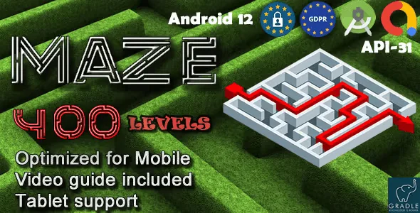 Maze 400 (Admob + GDPR + Android Studio) App
