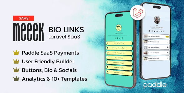 Meeek – Bio Links SaaS (Laravel) PHP Script