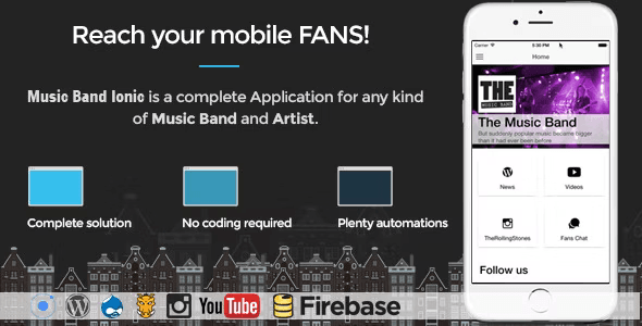 Music Band Ionic 3 – Full Application