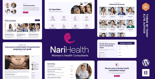 NariHealth – Women’s Health Consultant WordPress Theme