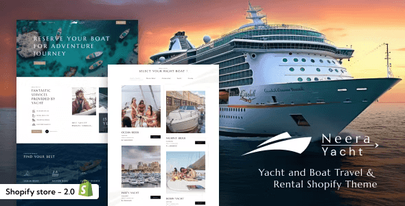 Neera – Yacht Boat & Travel Rental Services Shopify Theme