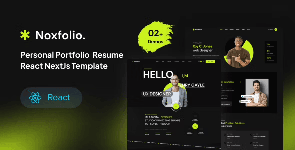 Noxfolio – Personal Portfolio Resume React NextJs Template