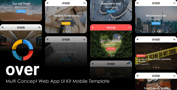 Over – Multi-Concept Web App UI Kit Mobile Template HTML