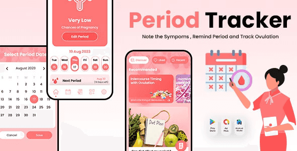 Period Tracker – Clue Period – My Calendar – Ovulation Tracker – Fertilo Period – Health Tracker