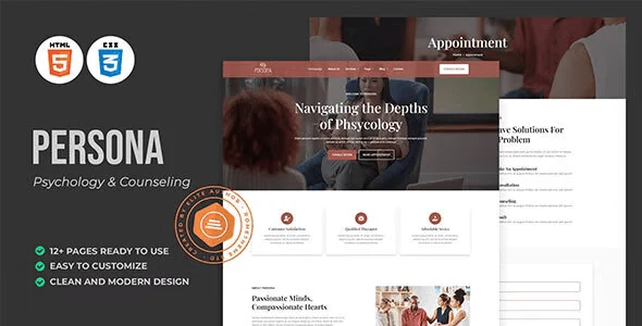 Persona – Psychology & Counseling HTML Template