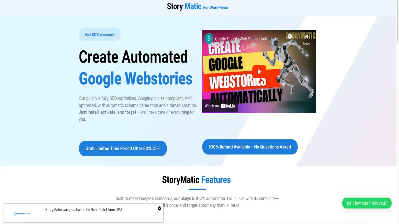 STORYMATIC – TELL YOUR STORY TO THE WORLDPRESS PLUGIN