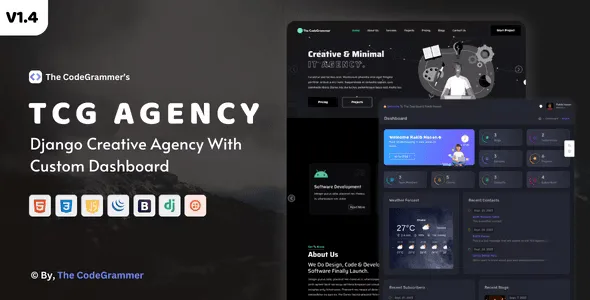 TCG AGENCY – Django Agency With Custom Dashboard Python